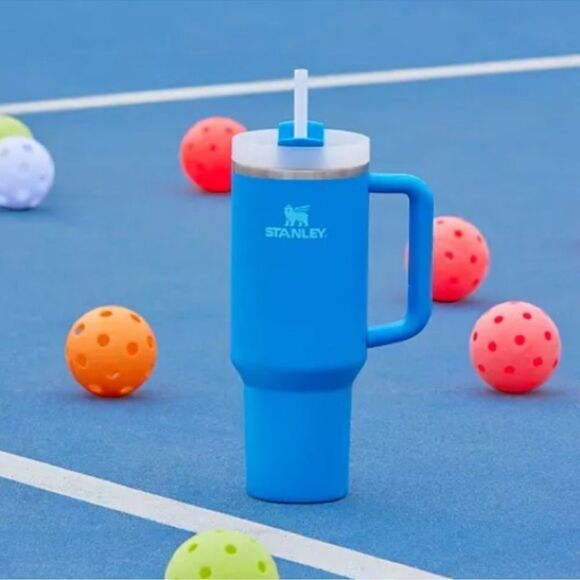 STANLEY THE FLOWSTATE BLUE WHITE 40 OZ 1.18 L QUENCHER H2.0 TUMBER - Picture 10 of 11